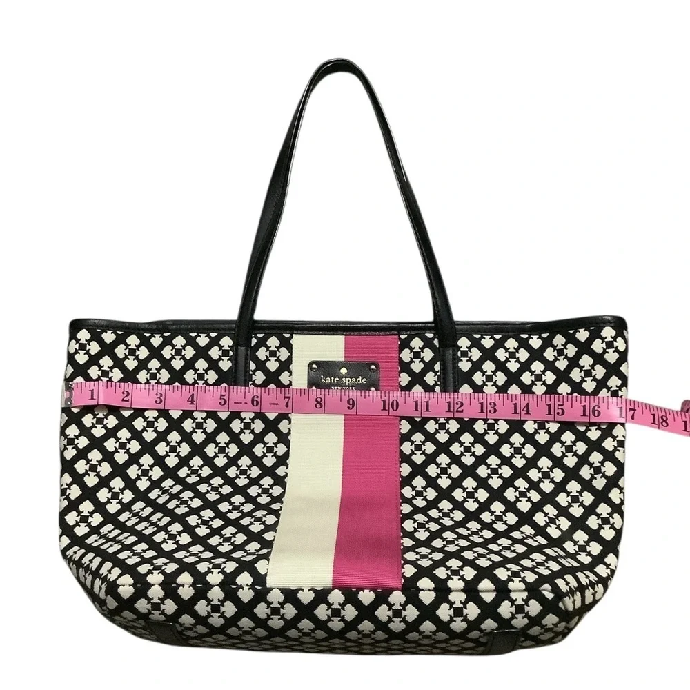 Kate Spade Black and Pink Patterned Tote